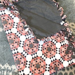 EXTRA LONG THROW (3 yards); HOMEMADE NO SEW FLEECE BLANKET